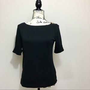 Ralph Lauren soft cotton 1/2 sleeve t-shirt. Black